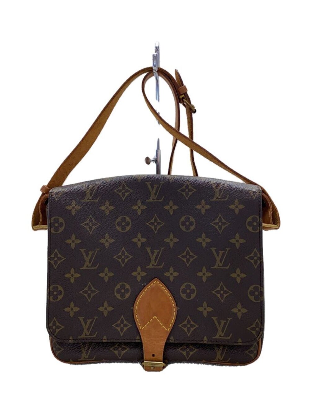 LOUIS VUITTON Cartouchiere Monogram Canvas Brown